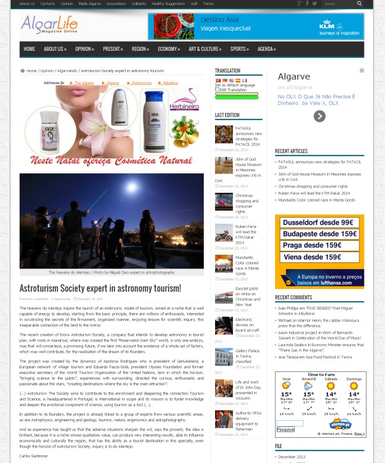AlgarLife-AstroturismNews-15-12-2013